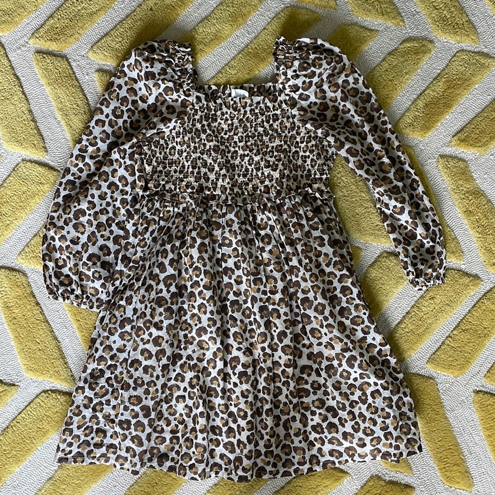 JCrew Girls Size 10 Cotton Dress in Leopard Print